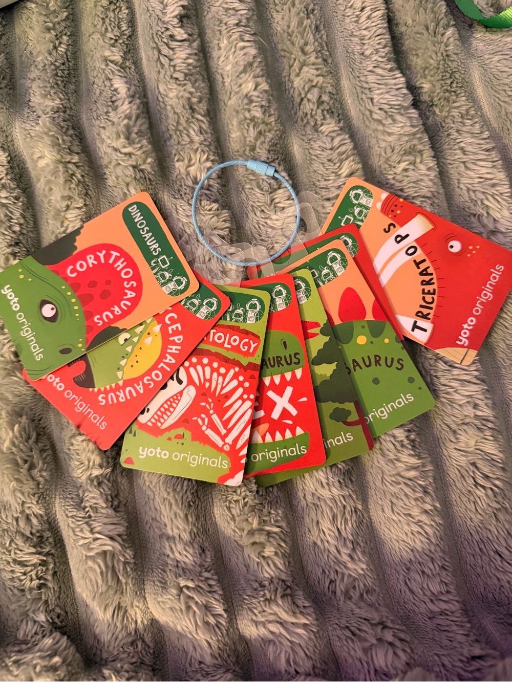 8 Yoto Originals Dinosaur Flash Card Set - Green/Red